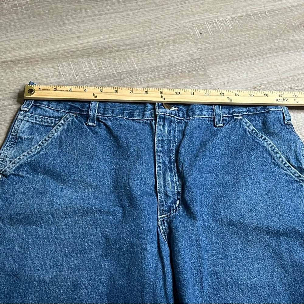 Men's Vintage Made in the USA Carhartt Dungaree Fit Carpenter Blue Jeans Sz‎ 36 - Picture 8 of 11